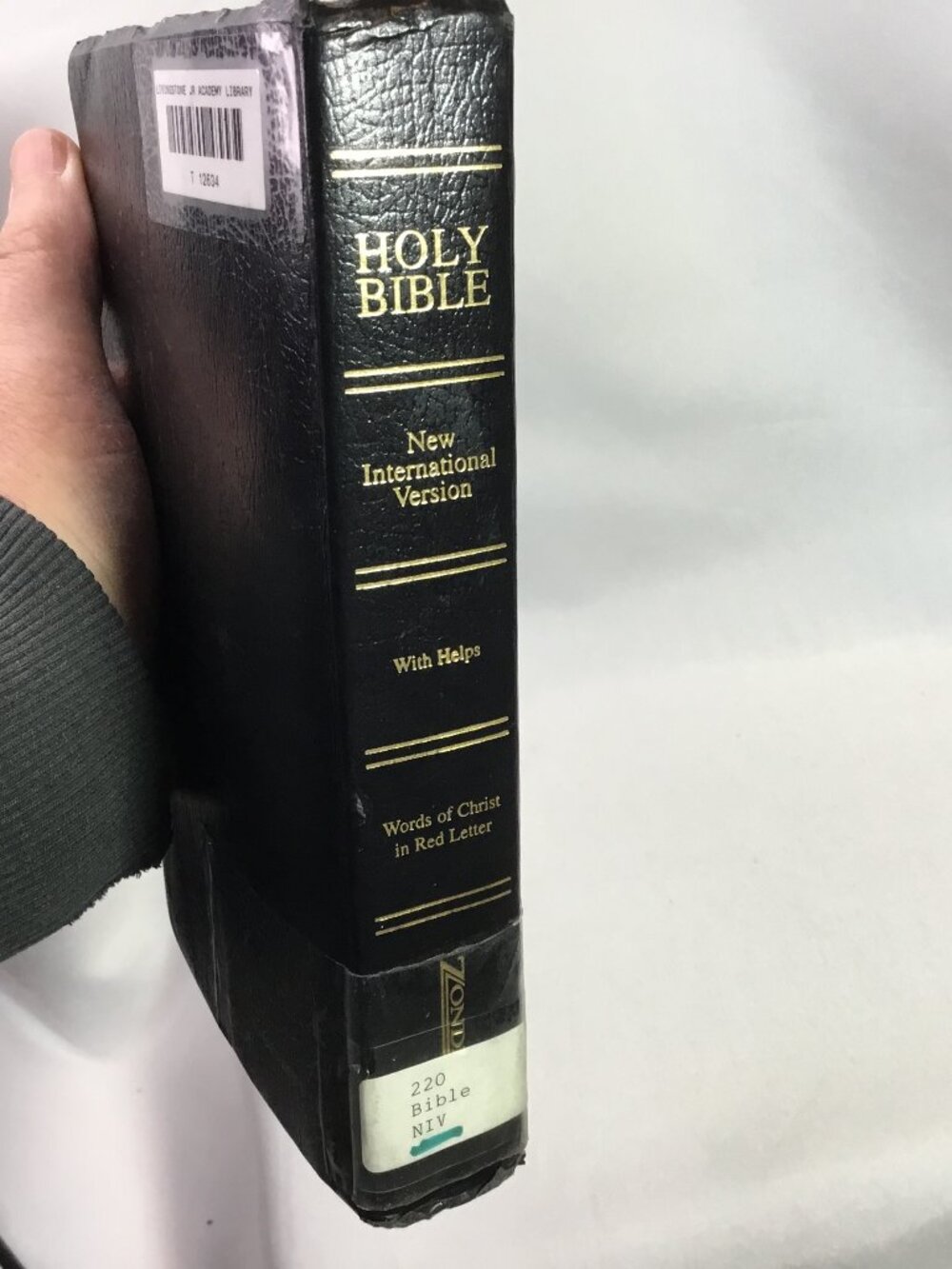 Vintage The Holy Bible NIV With Helps Red Letter NKJV 1984 Black Leather Cover